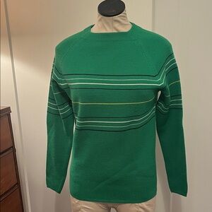 Vintage 60’s Green Striped Sweater